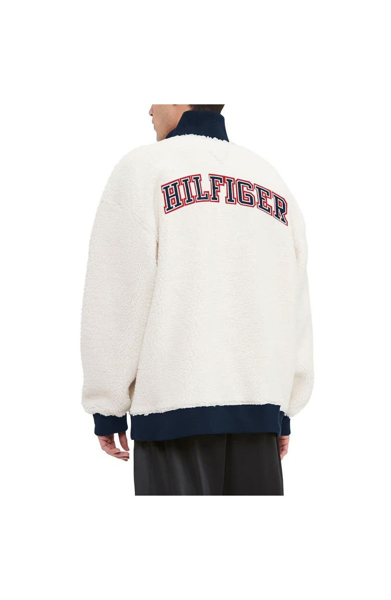 Tommy Hilfiger Men's Tommy Hilfiger Cream New England Patriots Jordan Sherpa Quarter-Zip Sweatshirt, Alternate, color, Cream