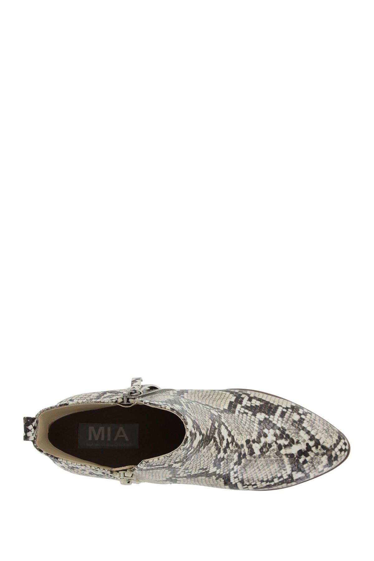 MIA Auden Snakeskin Printed Ankle Bootie, Alternate, color, 