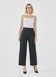 A.SHIMUS Pinstripe High-Waist Tailored Pants