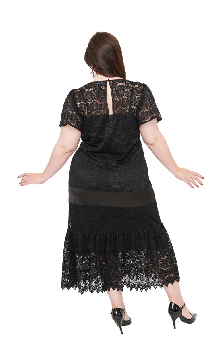 Unique Vintage Plus Size 1920s Flutter Sleeve Flapper, Alternate, color,