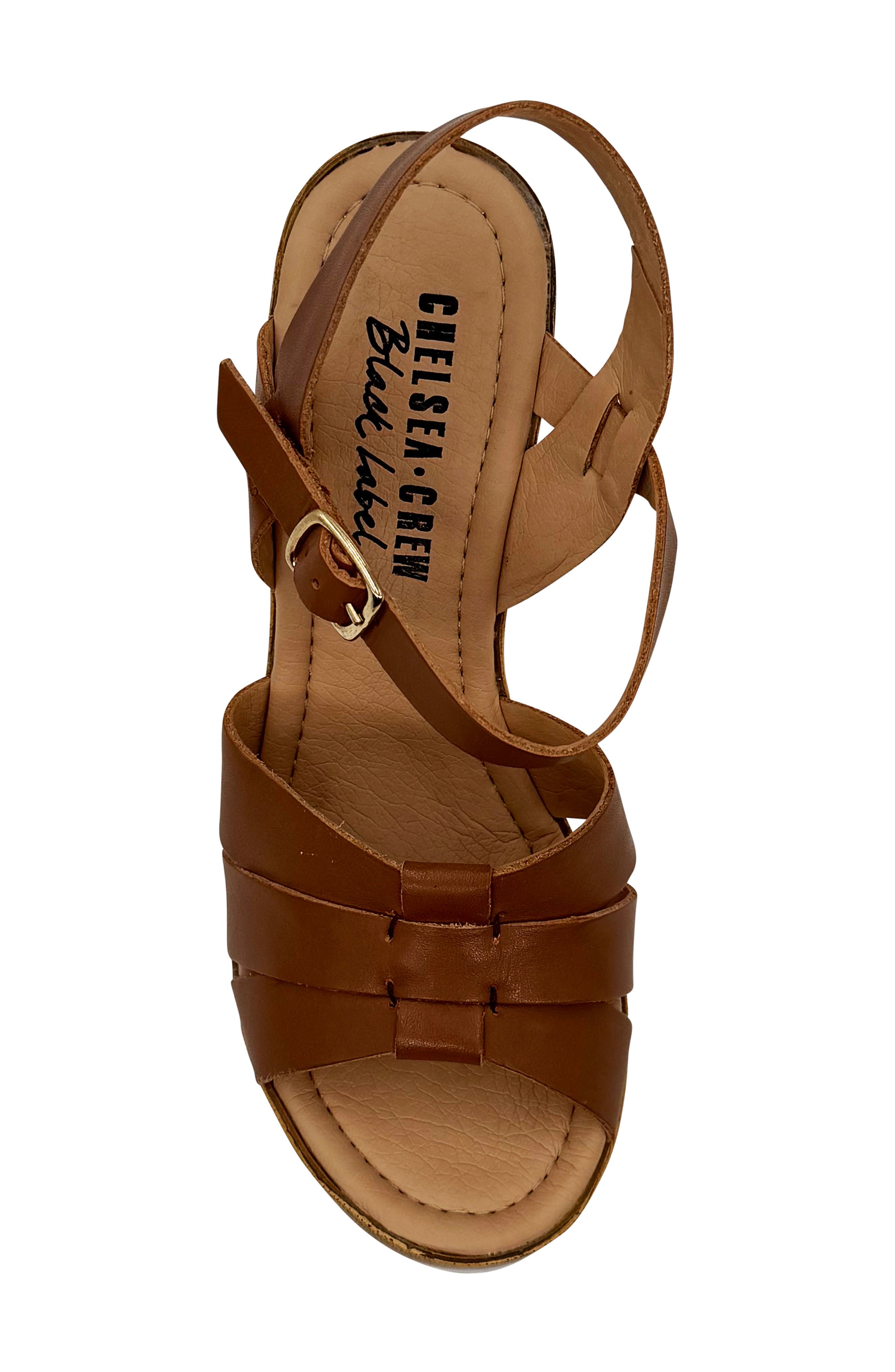 CHELSEA CREW Hollie Platform Sandal, Alternate, color, Tan Leather