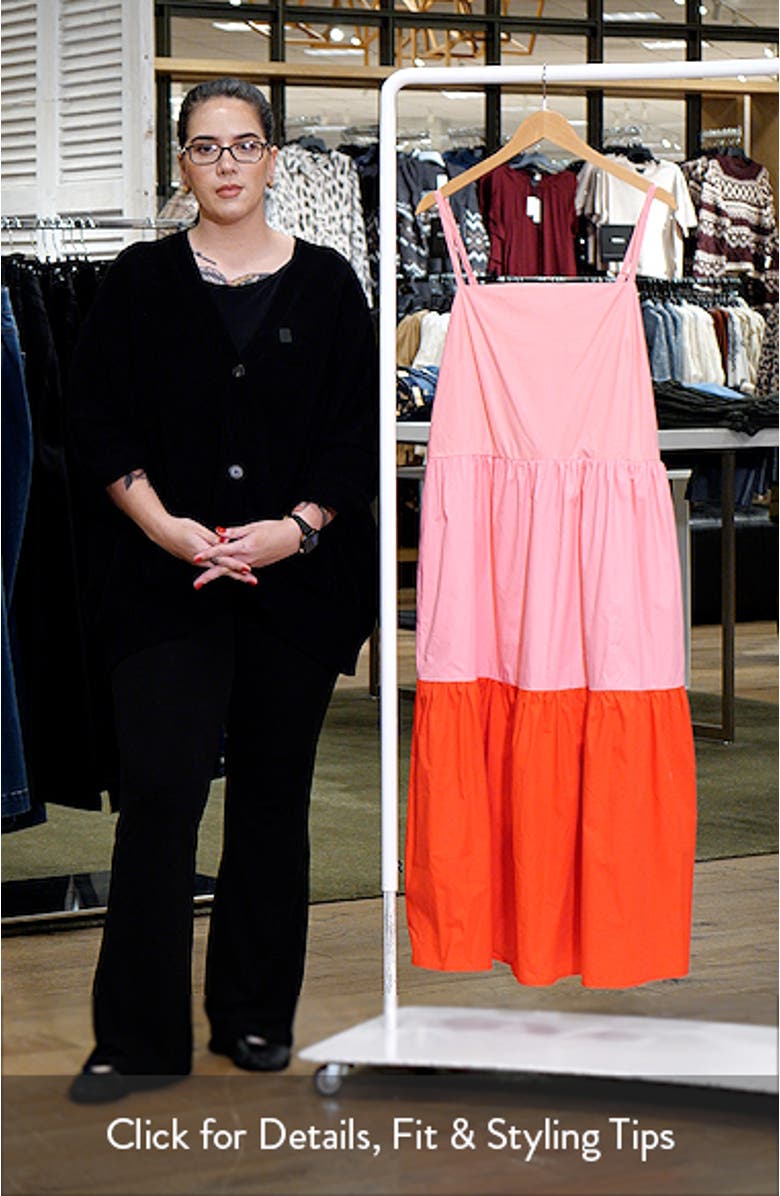 Rebekah Colorblock Cotton Midi Dress, sales video thumbnail