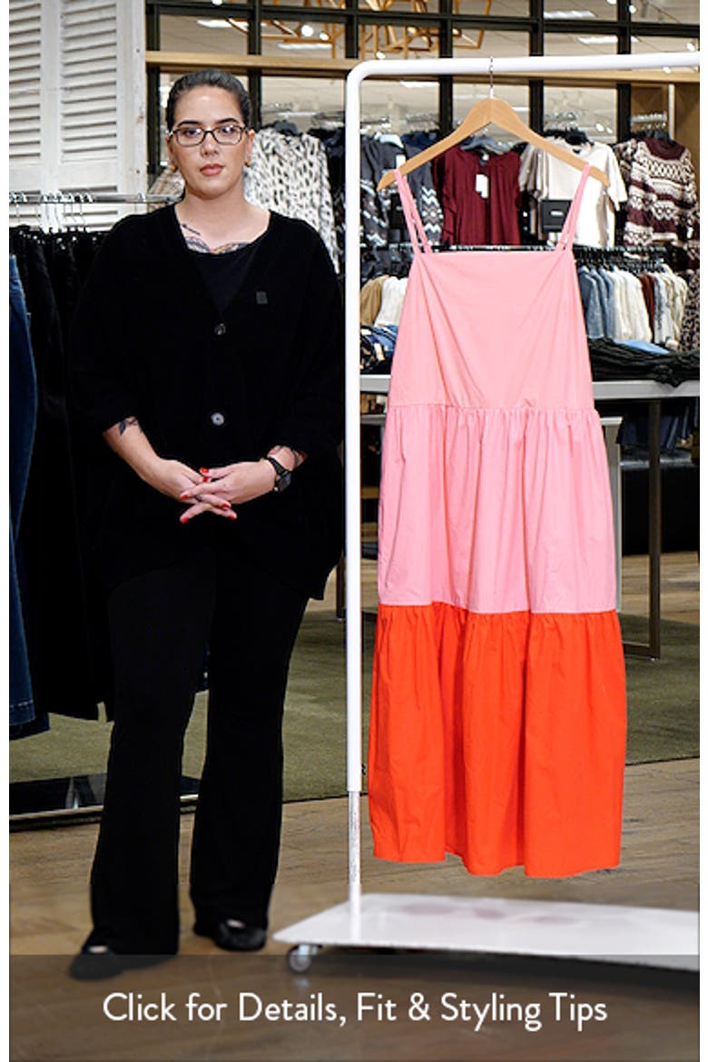 Rebekah Colorblock Cotton Midi Dress video