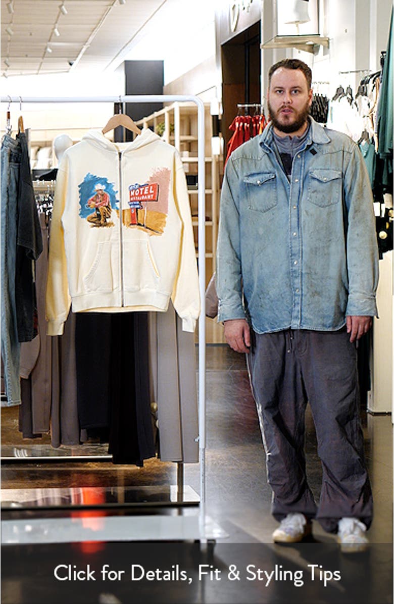 Morning's First Remark Cotton Graphic Hoodie, sales video thumbnail