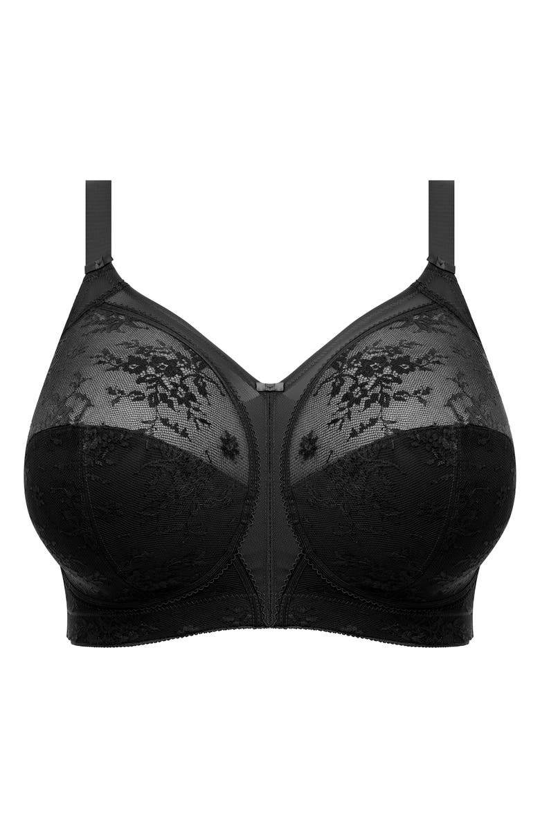Goddess Verity Wireless Full Figure Bra, Alternate, color, Black