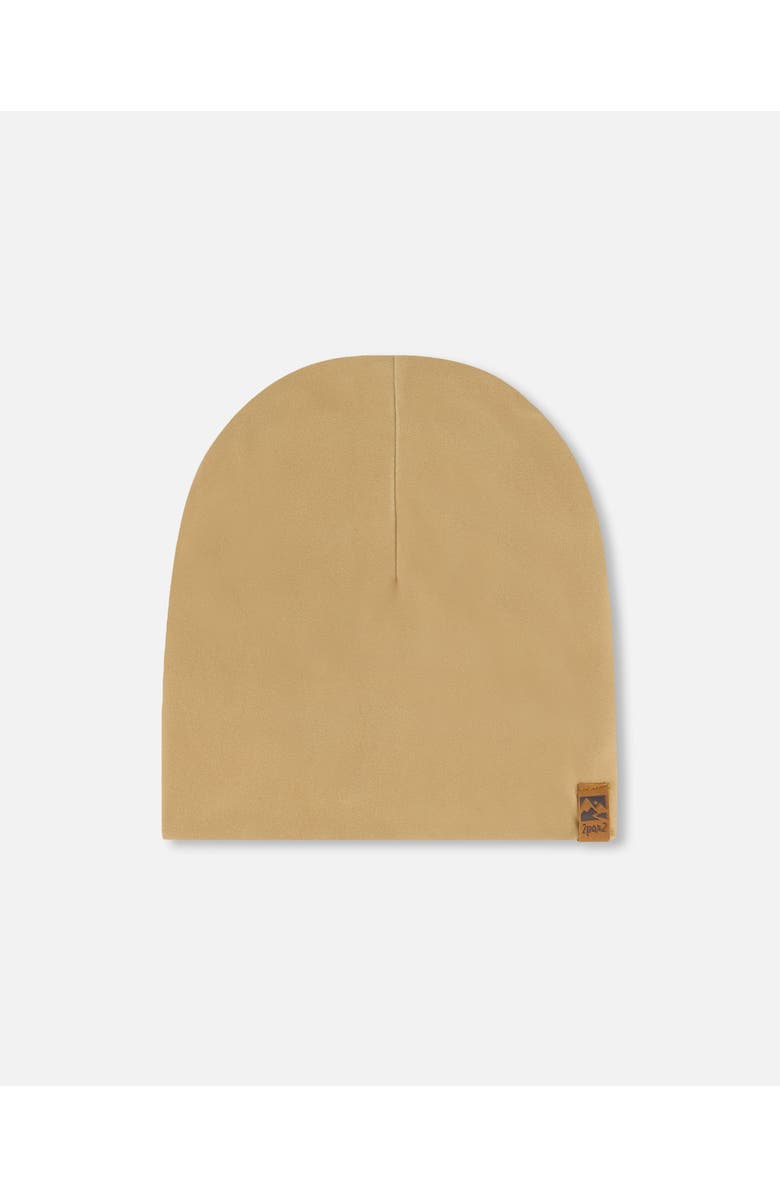 Deux par Deux Kids Unisex Solid Beanie Hat Beige, Main, color, Beige