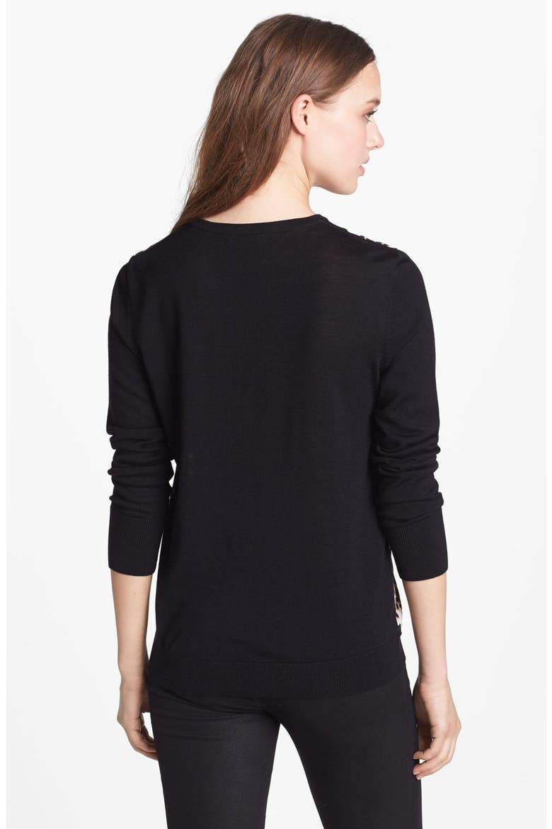 'Roland' Mixed Media Sweater, Alternate, color, NATURAL