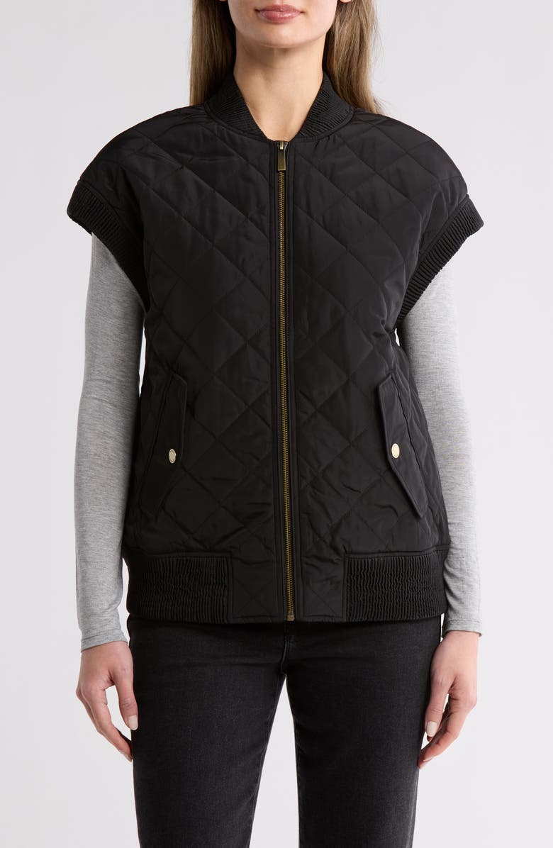 Michael Kors Diamon Quilted Vest, Main, color, 
