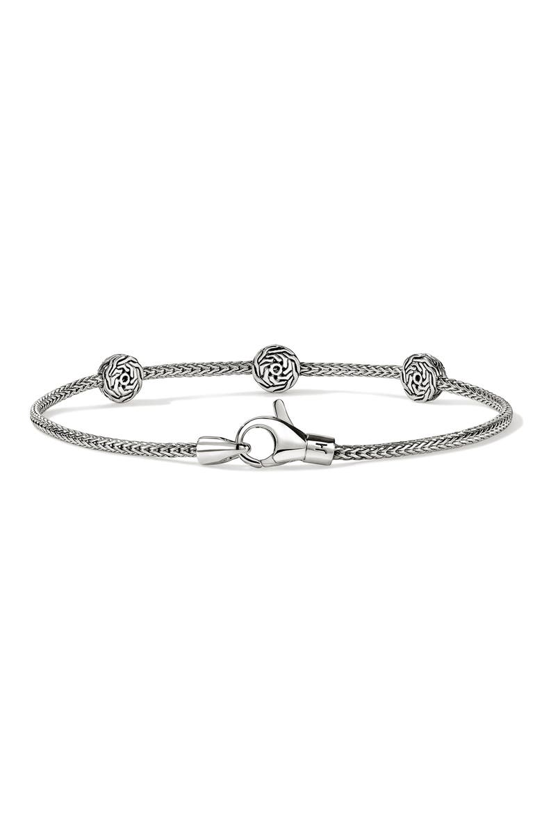 Essentials Diamond Pav9 Station Bracelet, Alternate, color, SILVER