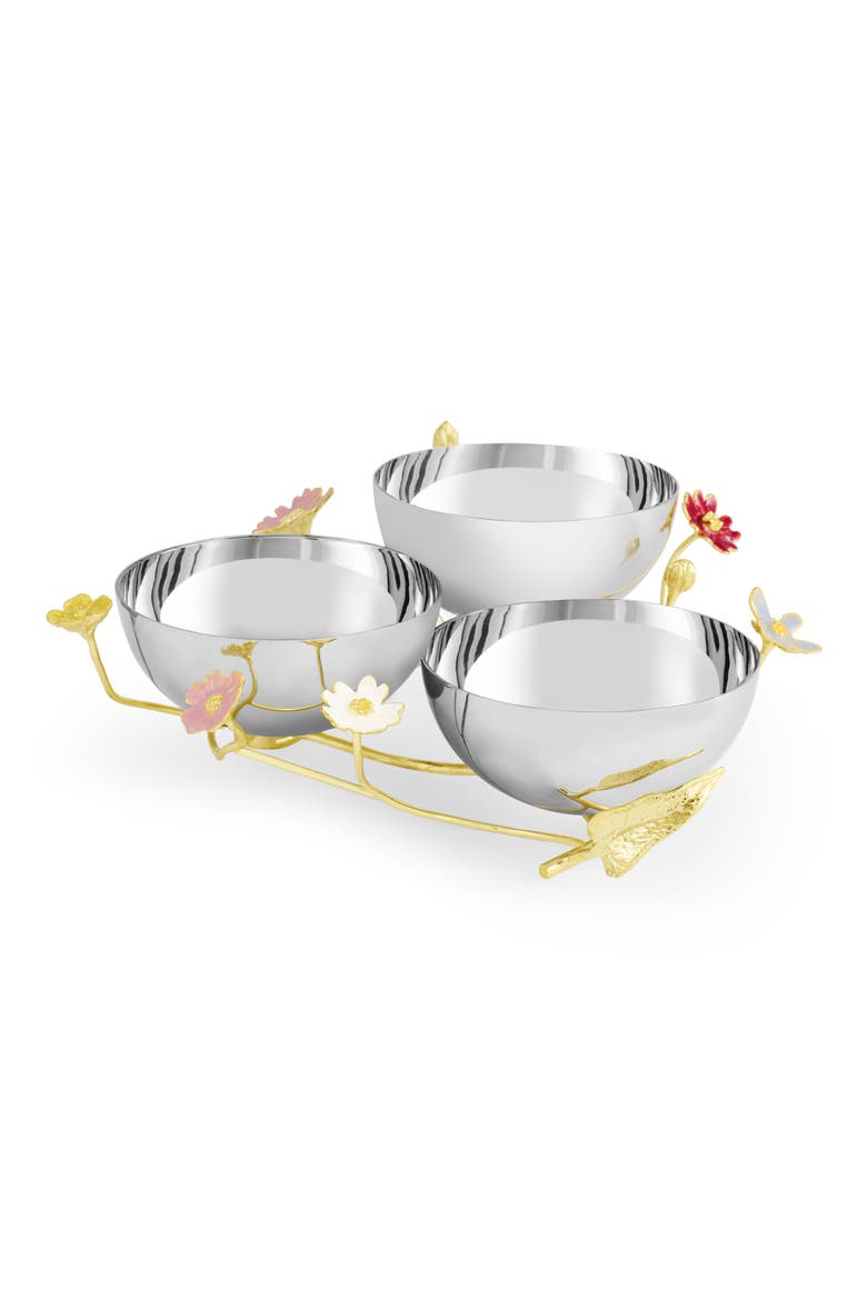 Wildflower Triple Dish, Main, color, SILVER MULTI