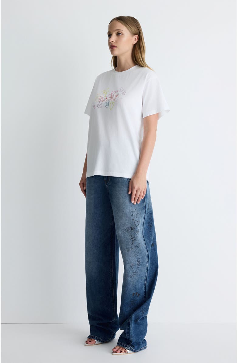Romy Sketch Tee, Alternate, color, White Print