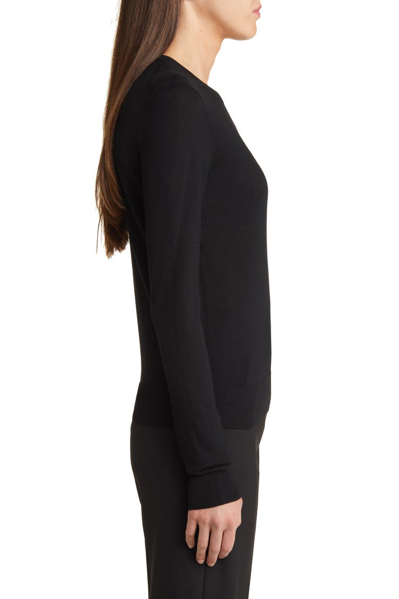 Rega Merino Wool Sweater, Alternate, color, BLACK