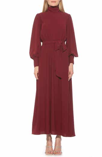 Saliah Mockneck Blouson Sleeve Dress