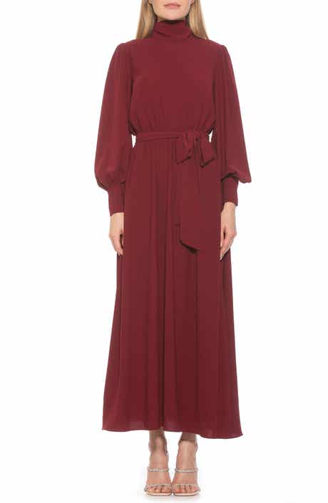 Saliah Mockneck Blouson Sleeve Dress