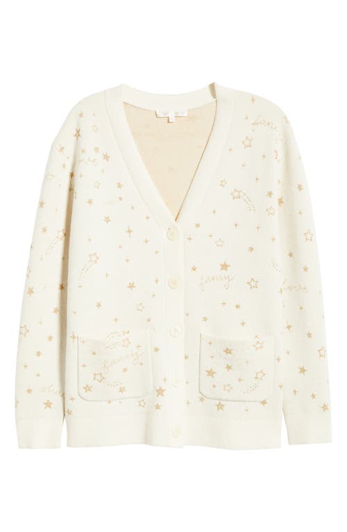 Loveshackfancy Mar Shimmer Cardigan In Neutral