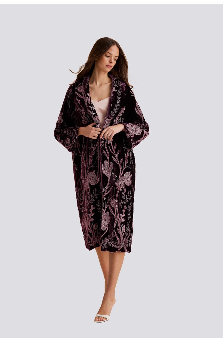 Scarlett Gasque Stately Robe, Main, color, Plum
