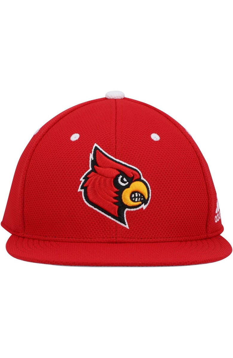 adidas Men's adidas Red Louisville Cardinals On-Field Baseball Fitted Hat, Alternate, color, Red