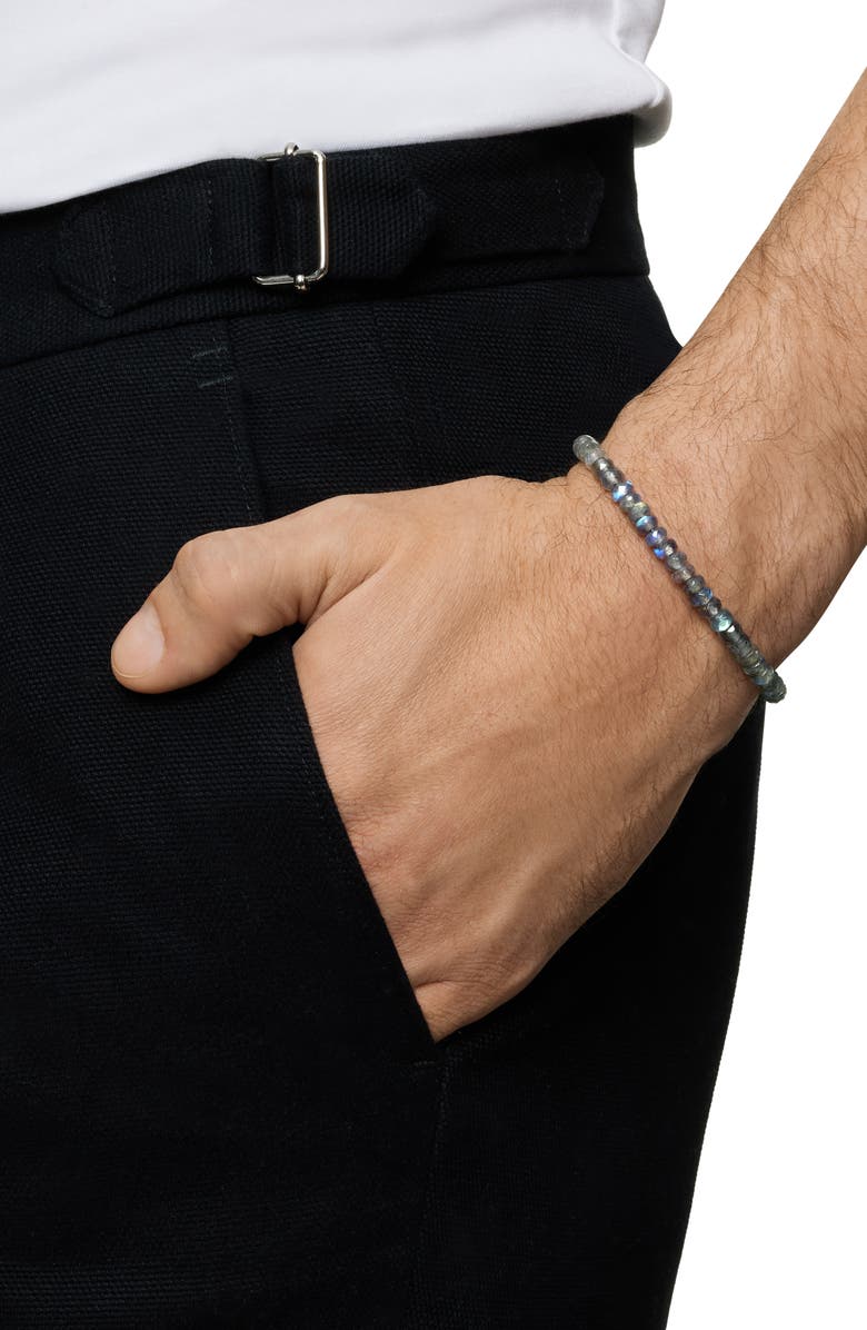 David Yurman Labradorite Beaded Bracelet, Alternate, color, Silver/ Labradorite