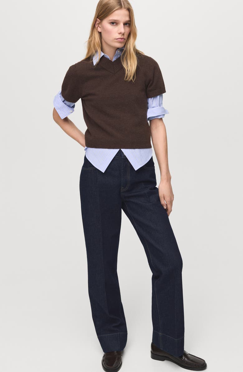 MANGO Straight Leg Jeans, Alternate, color, Dark Blue