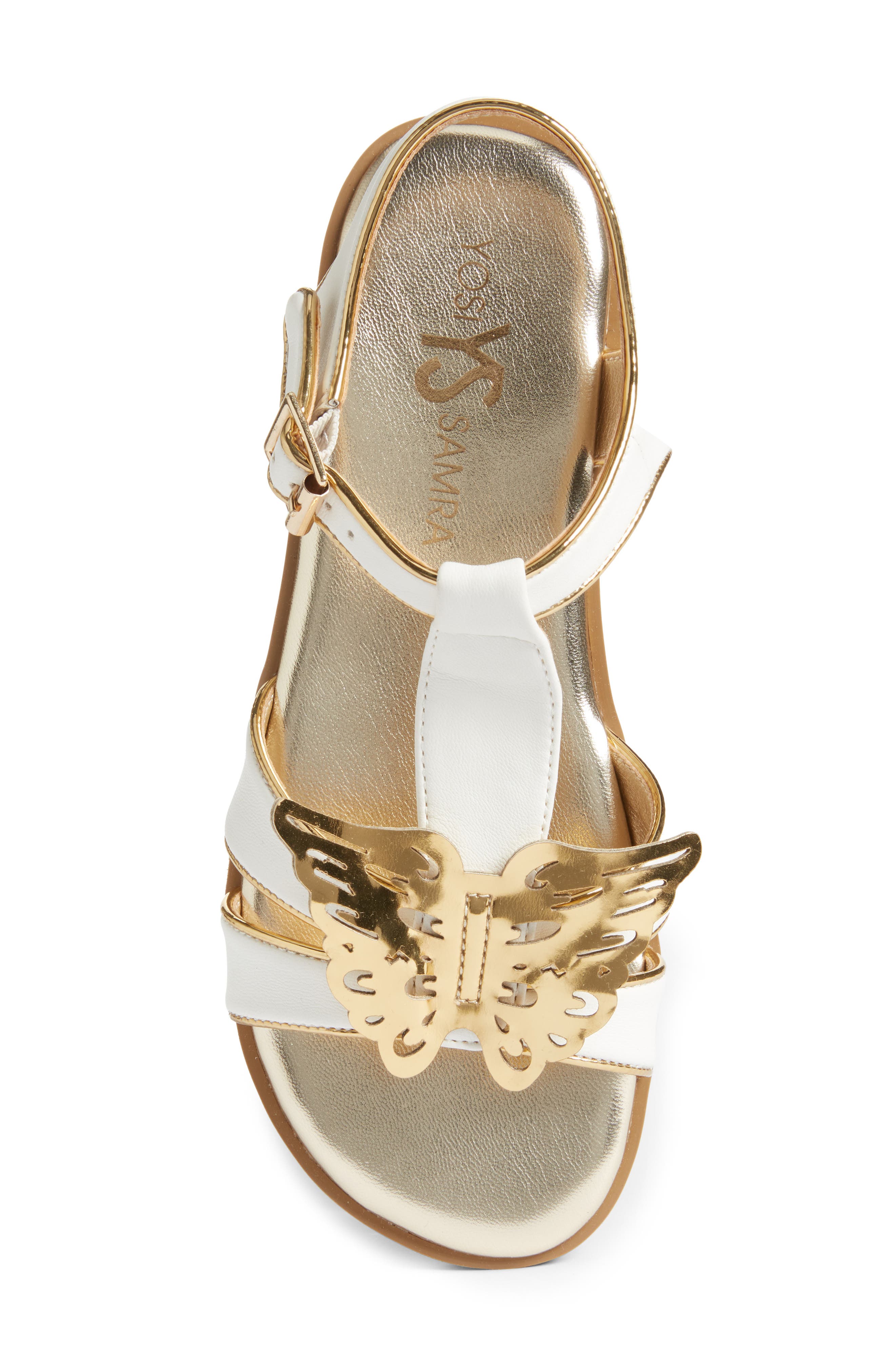 Yosi Samra Kids' Miss Butterfly Ankle Strap Sandal, Alternate, color, 