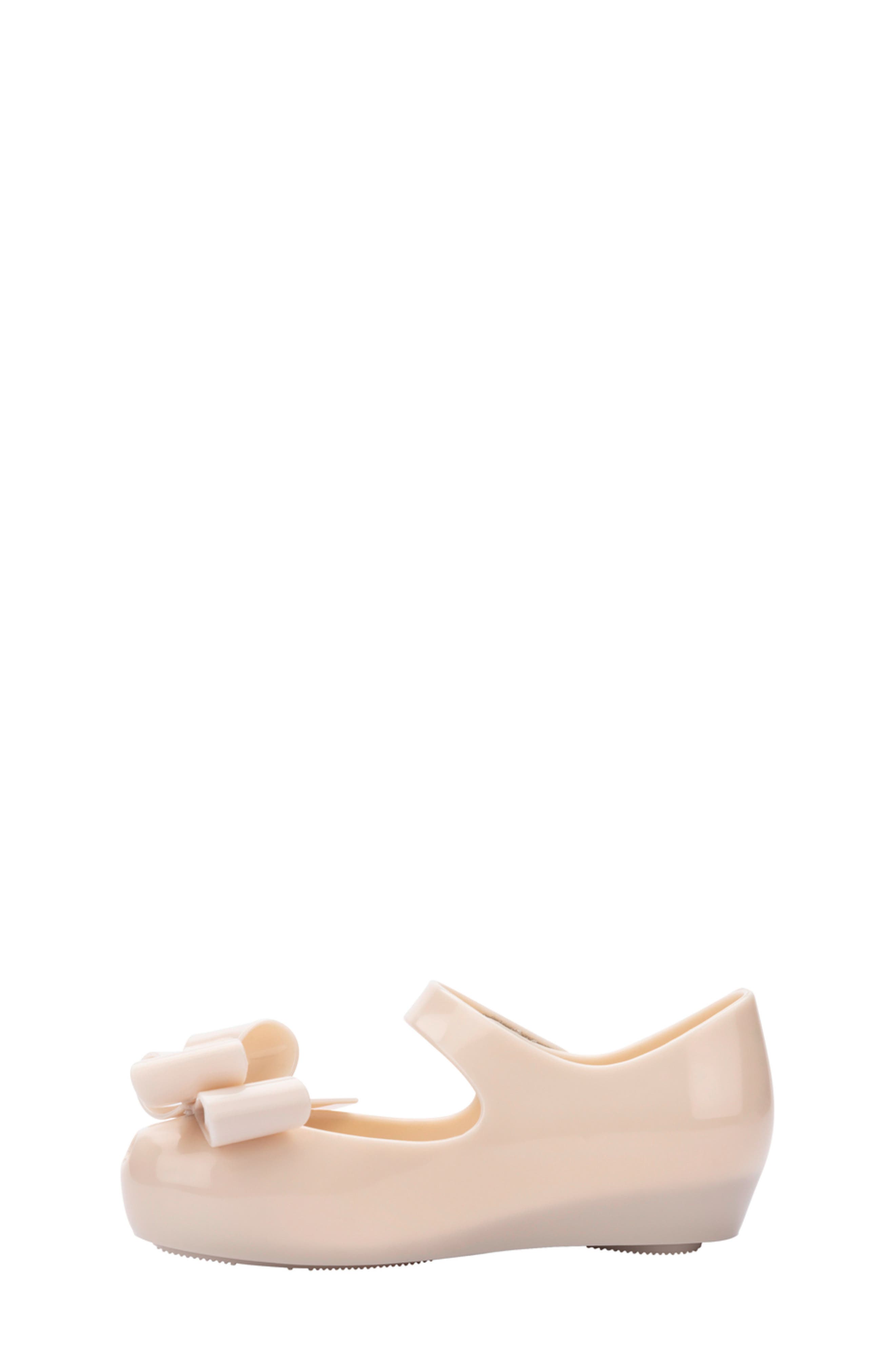 Mini Melissa Kids' Ultragirl Classy Bow Mary Jane Flat, Alternate, color, Beige
