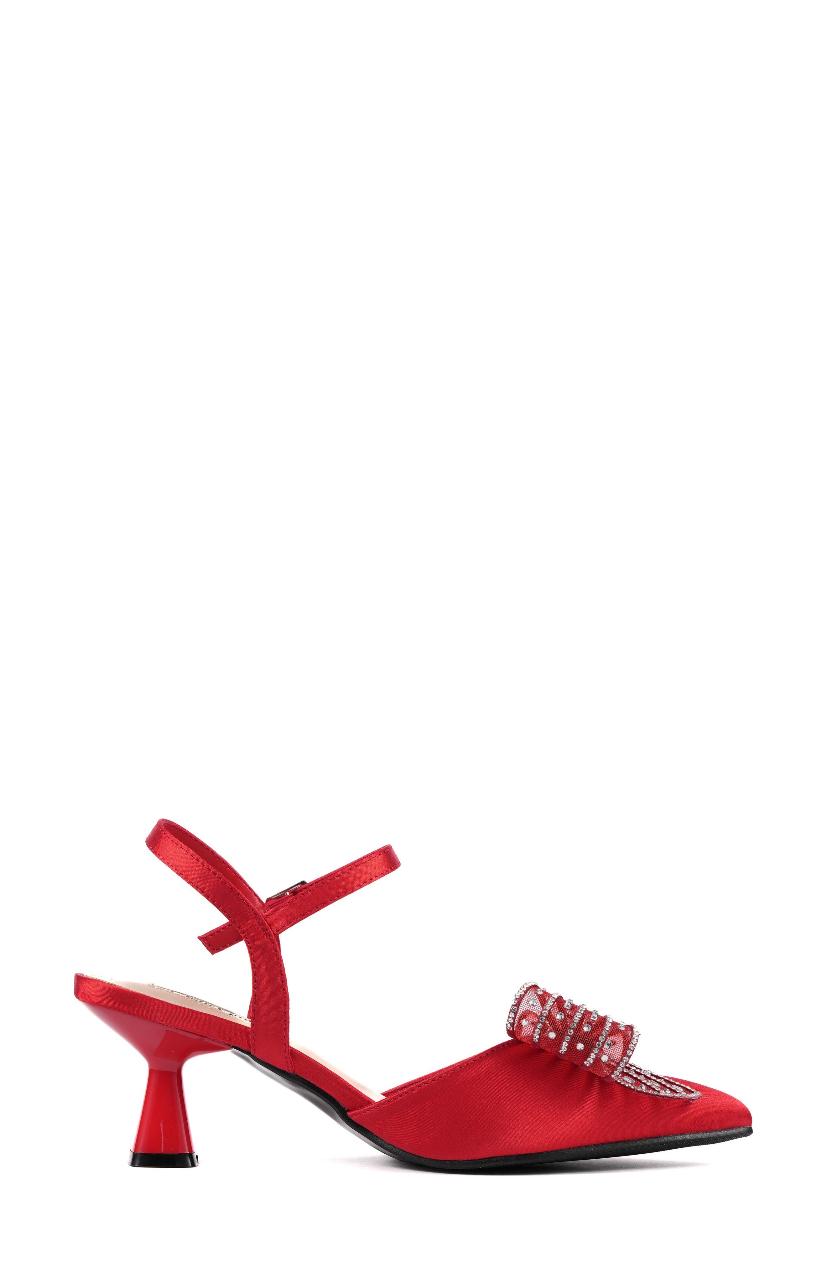 Leslie Pointed Toe Pump, Alternate, color, RED
