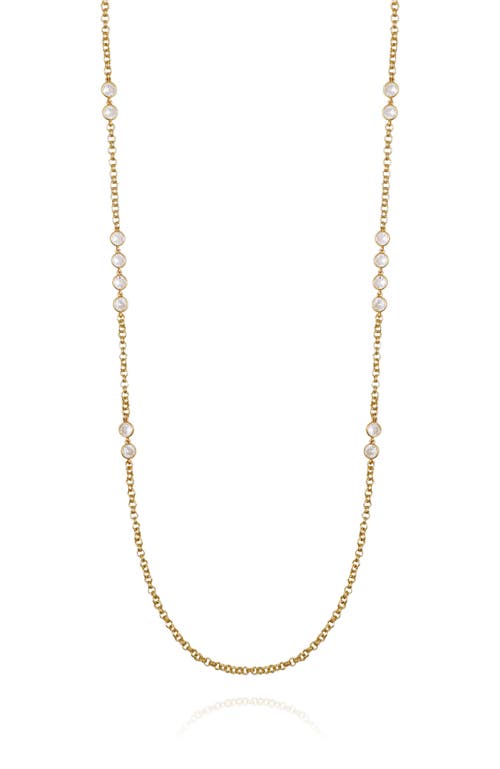 Vince Camuto Gold Tone Long Station Necklace In Gold