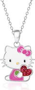 Hello Kitty Enamel and Red Crystal Pendant