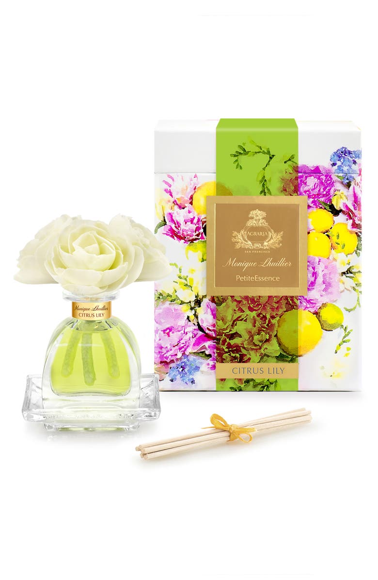 Agraria San Francisco x Monique Lhuillier PetiteEssence Reed Diffuser, Main, color, Citrus Lily