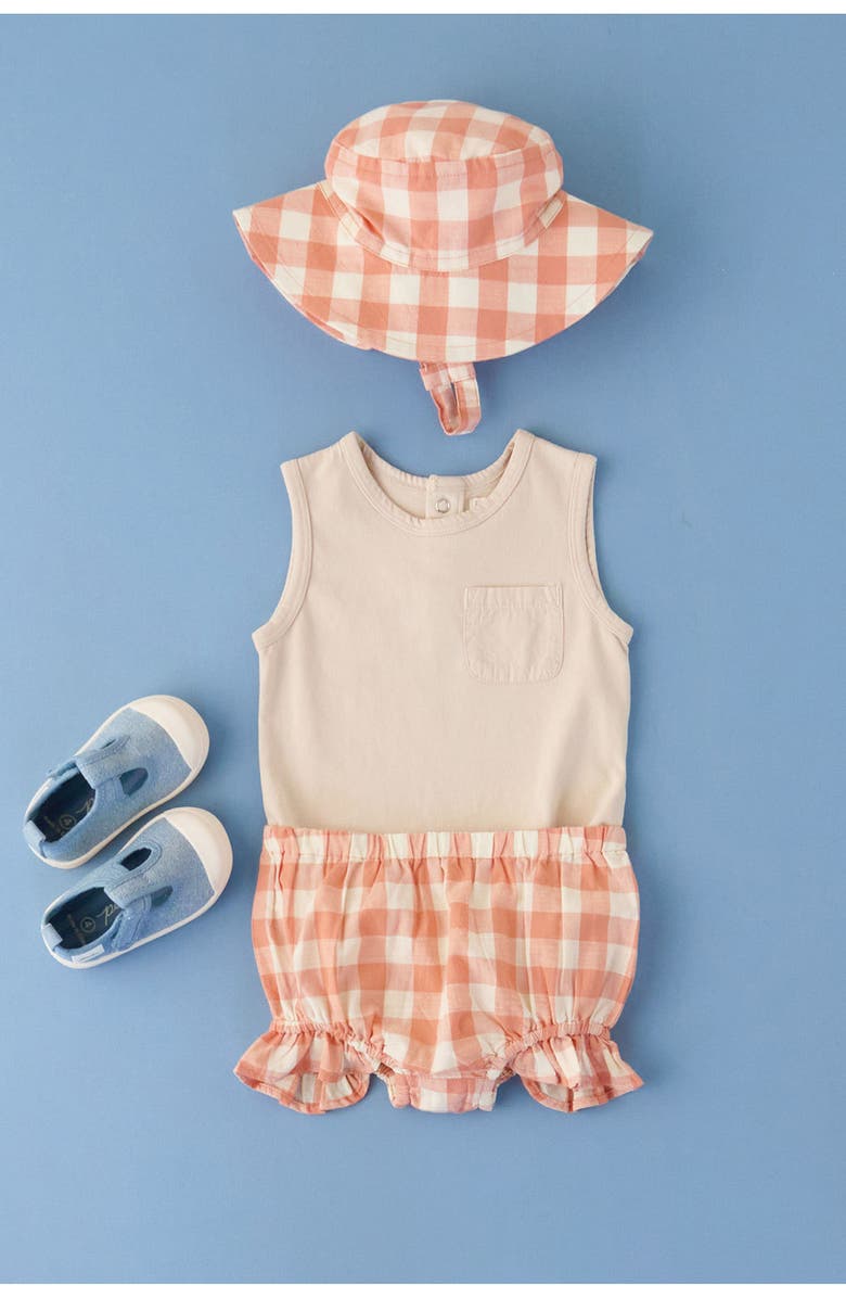 Pehr Ruffle Organic Cotton Bloomers, Alternate, color, Melon