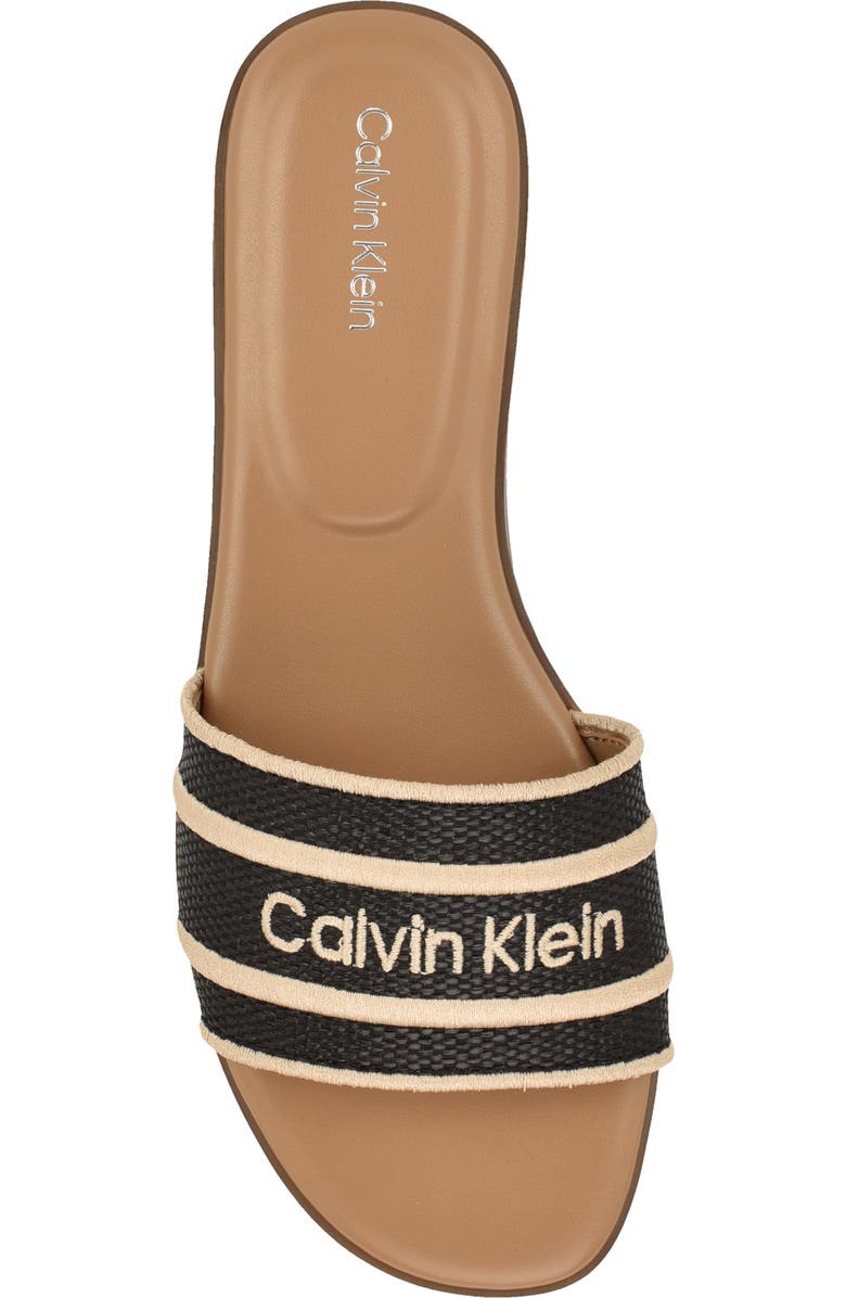 Calvin Klein Kendell Slide Sandal, Alternate, color, Black/ Natural