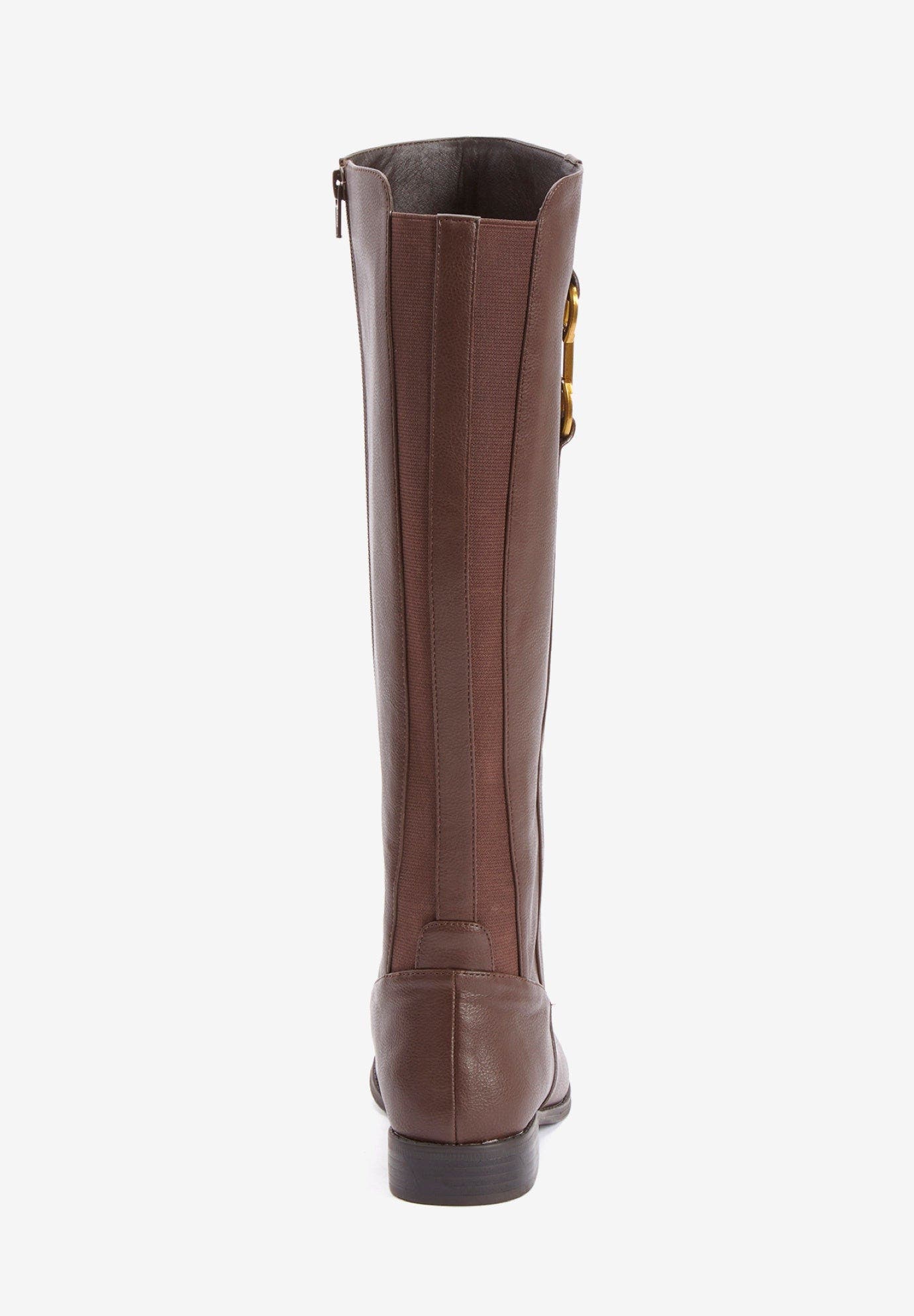 The Azalia Tall Wide Calf Boot, Alternate, color, BLACK