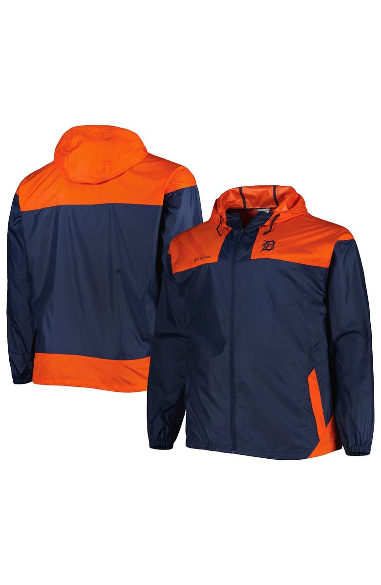Columbia Men's Columbia Navy Detroit Tigers Flash Forward Challenger Omni-Shade Full-Zip Windbreaker, Main, color, 