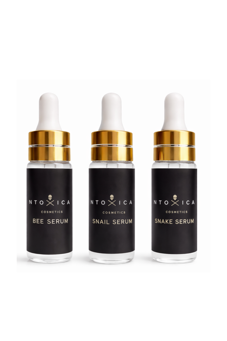 Mini Set (Mini Bee, Mini Snake, Mini Snail) | Hydrating | Anti-Aging Skincare Sampler | Purified Bee Venom, Vegan Snake Venom Peptides, Vegan Snail Mucin Peptides, Main, color, None