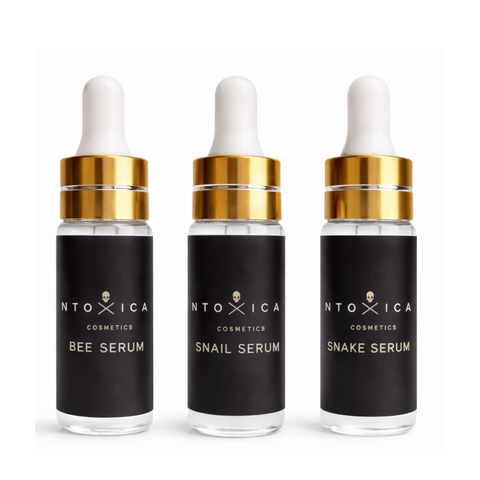 Mini Set (Mini Bee, Mini Snake, Mini Snail) | Hydrating | Anti-Aging Skincare Sampler | Purified Bee Venom, Vegan Snake Venom Peptides, Vegan Snail Mucin Peptides
