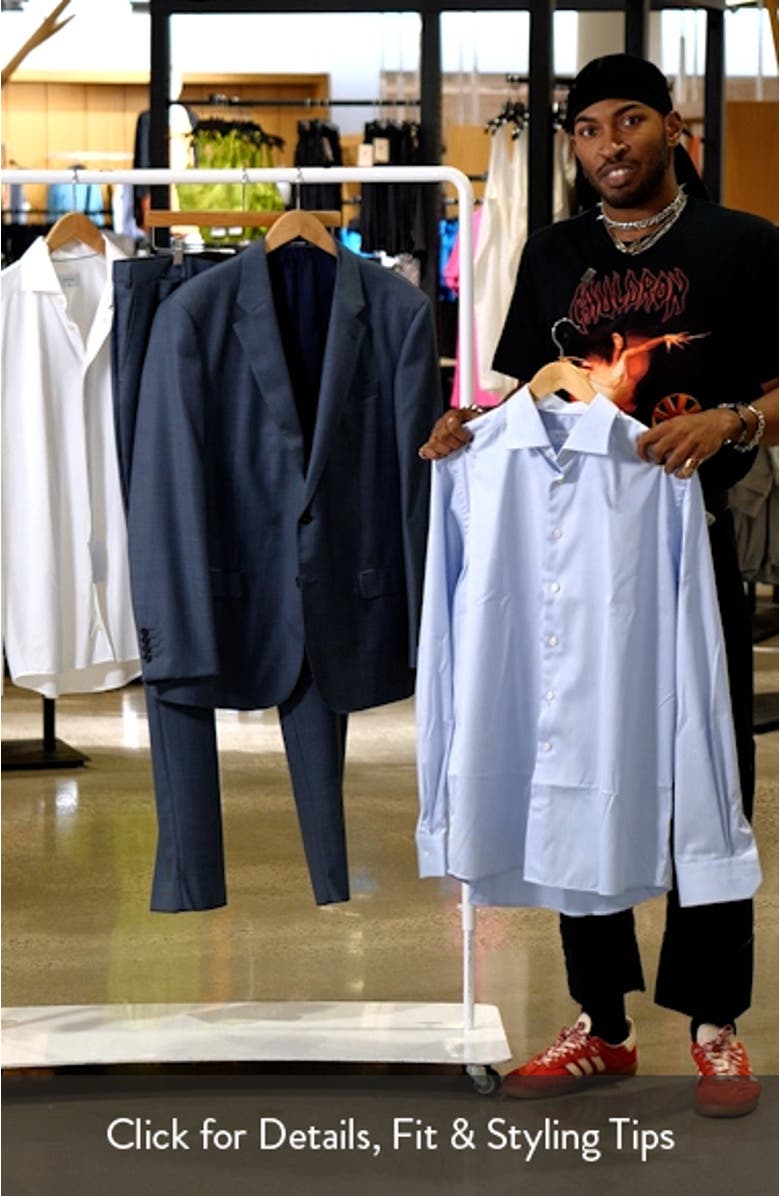 G-Line Blue Mélange Wool Suit, sales video thumbnail