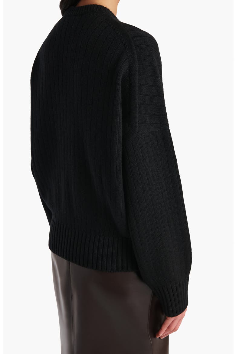 Lennox Oversize Cashmere Sweater, Alternate, color, BLACK