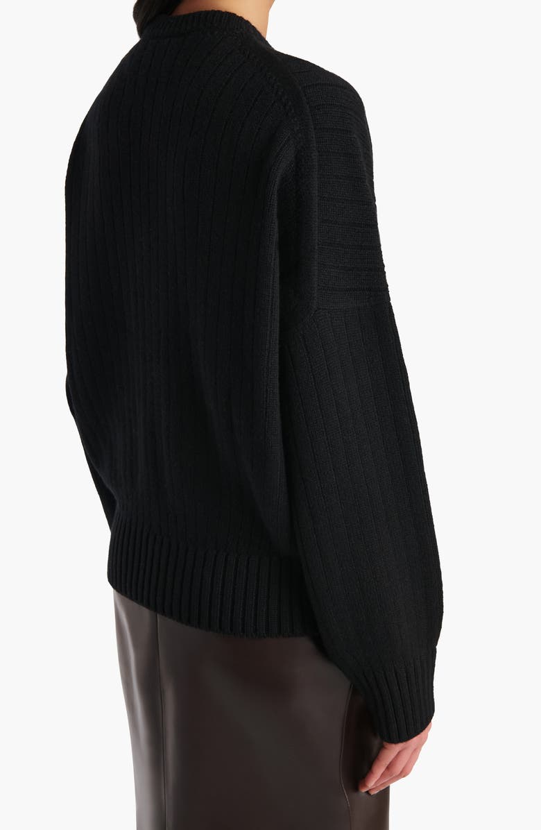 Khaite Lennox Oversize Cashmere Sweater, Alternate, color, Black
