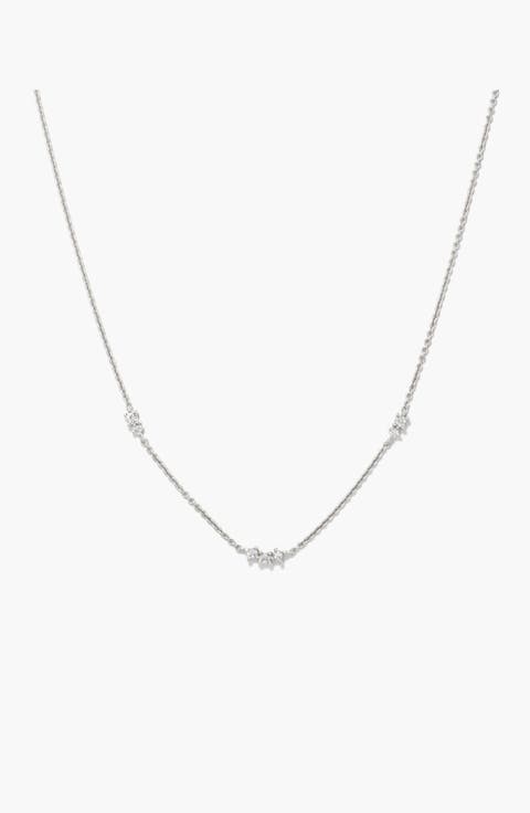 Floating Lab Grown Sapphire Necklace