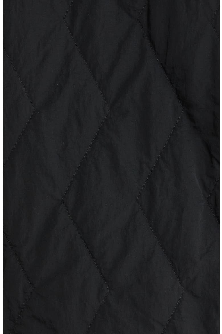 Encinitas Water Repellent Quilted Field Coat, Alternate, color, BLACK