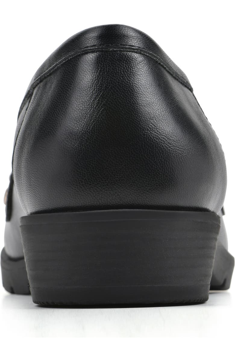 CLIFFS BY WHITE MOUNTAIN Galeena Buckle Kiltie Loafer, Alternate, color, Black/ Smooth