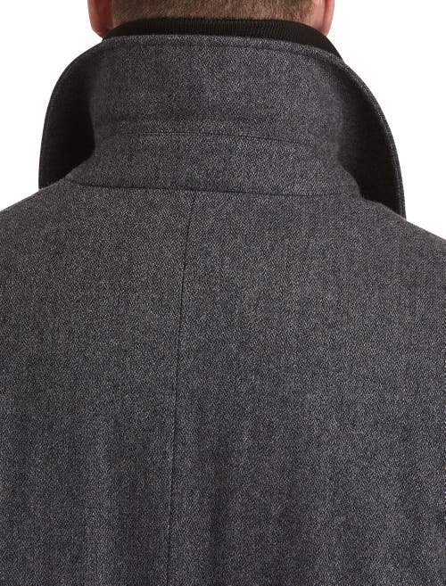 CALVIN KLEIN CALVIN KLEIN HERRINGBONE ZALE OVERCOAT 