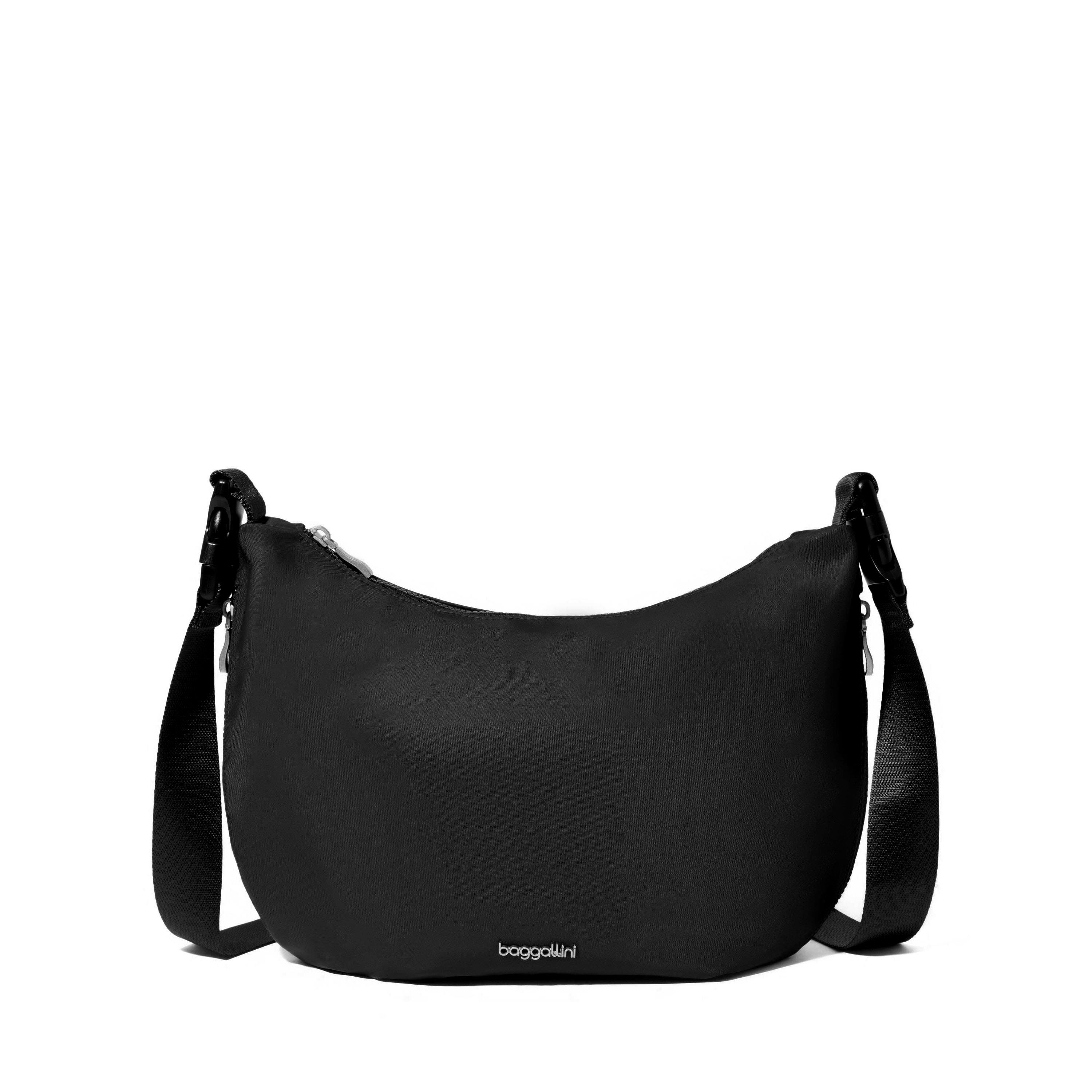 BAGGALLINI Crescent Convertible Hobo, Alternate, color, Black Twill
