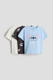 H&M 3-pack Printed Cotton T-shirts