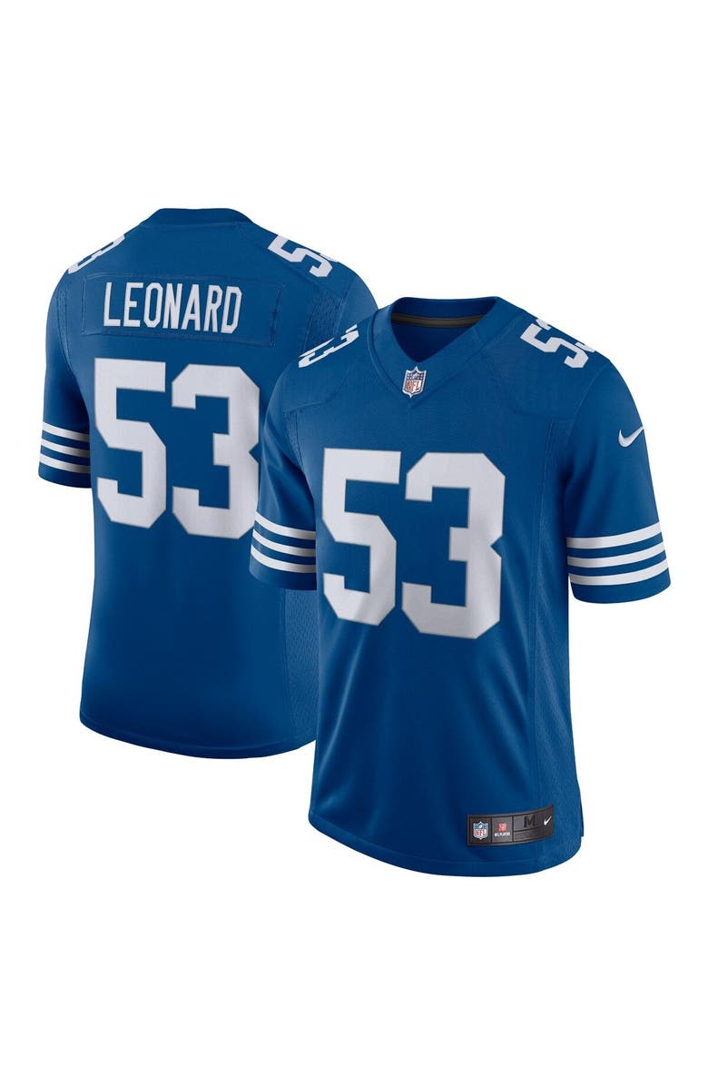 Nike Men's Nike Darius Leonard Royal Indianapolis Colts Alternate Vapor Limited Jersey, Main, color, Royal