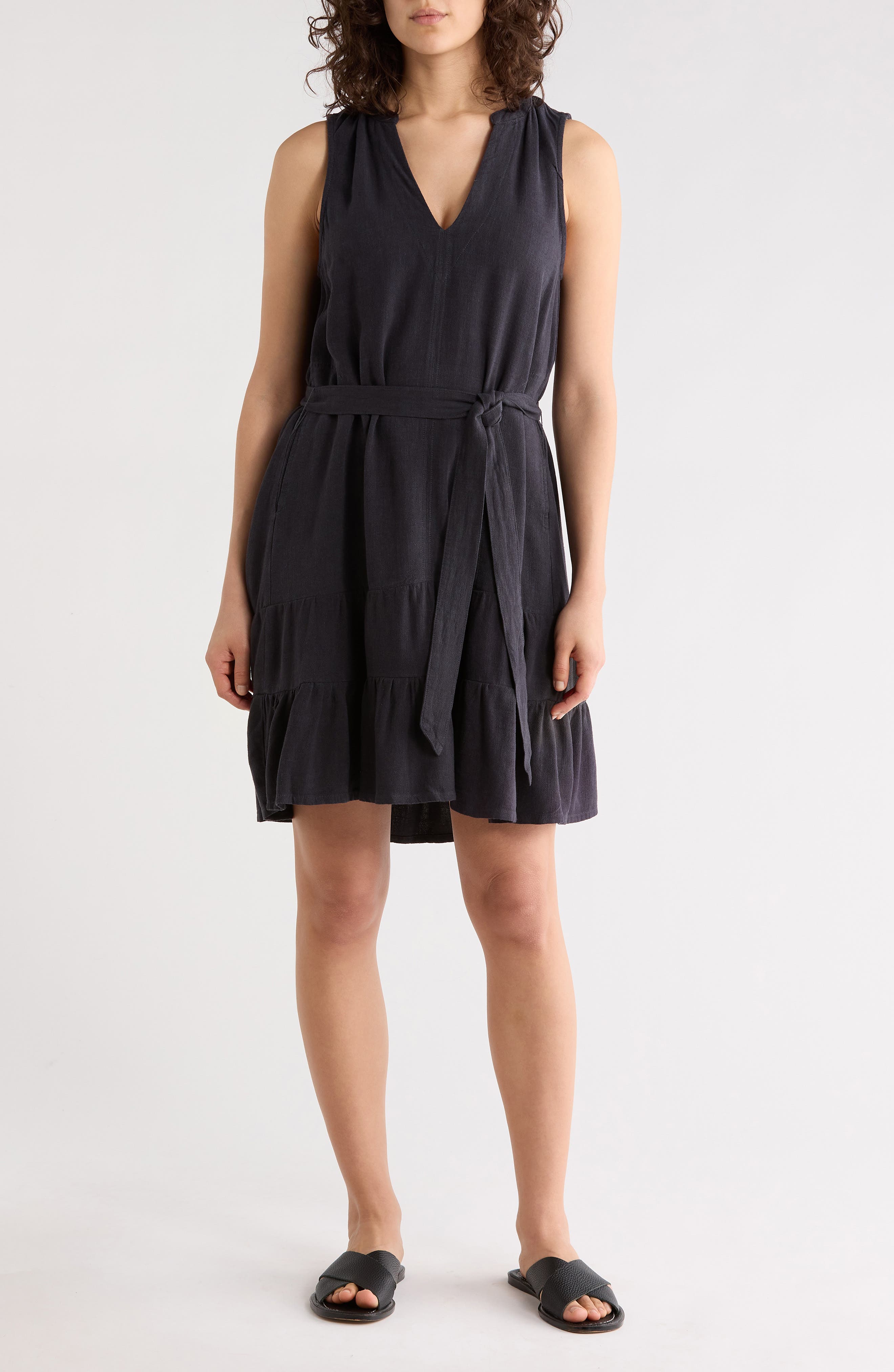 Splendid Hudson Sleeveless Flounce Hem Dress