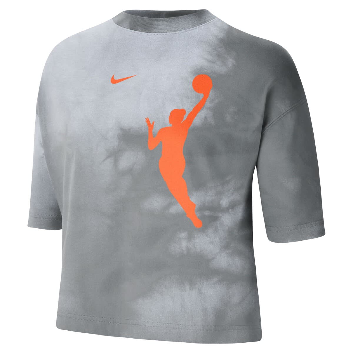 Women's Nike Gray WNBA Team 13 Shadow-Dye Boxy Cropped T-Shirt - image 2