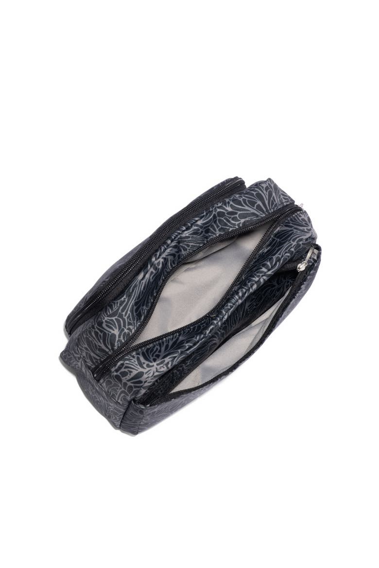 Pocket Cosmetic Bag With Brush Organization, Alternate, color, Midnight Blossom Print