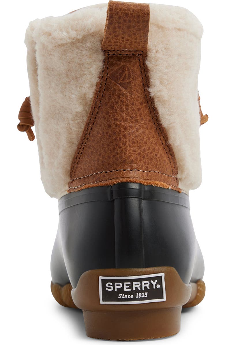 Sperry Saltwater Waterproof Lambswool Boot, Alternate, color, Light Brown