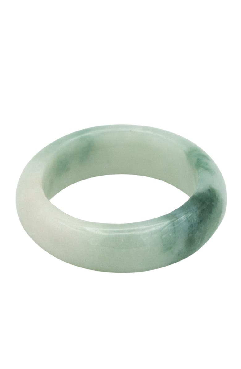 seree Koi Mottled green jade ring, Main, color, Green